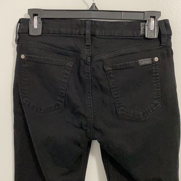 7 For All Mankind B(Air) Ankle Skinny Black Jeans - Picture 5 of 11